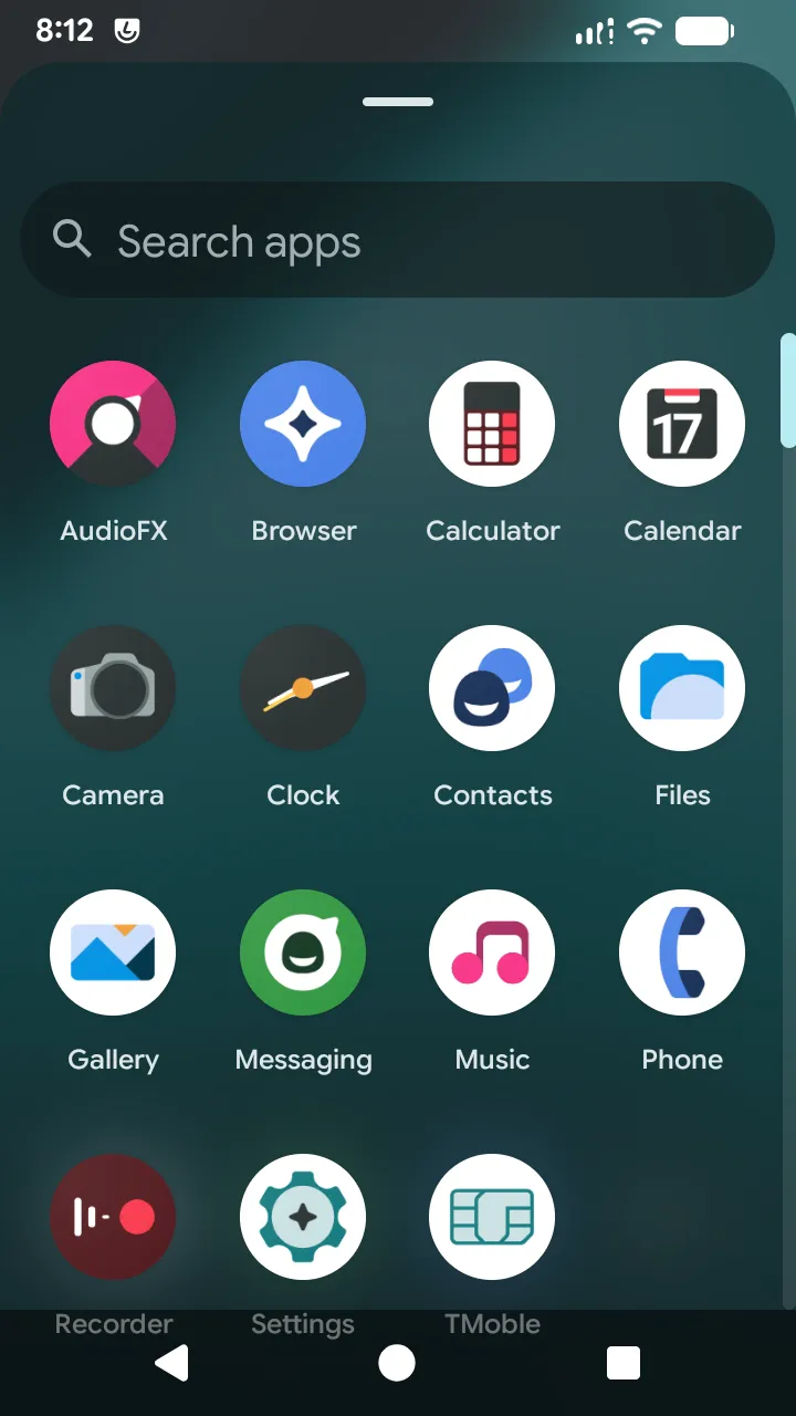 The Lineage 23 apps drawer.